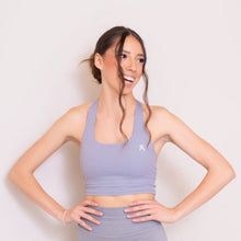 Load image into Gallery viewer, Inspire Halter Sports Bra- Grey